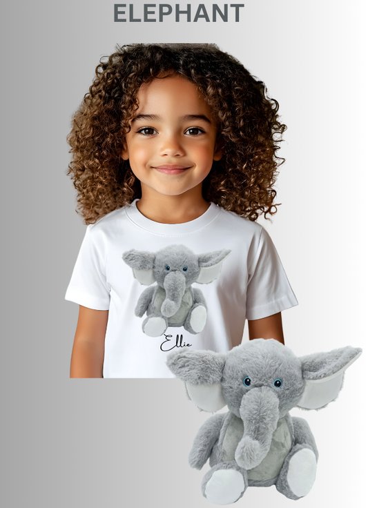 Tummi Bear® Elephant & T-Shirt Set – Personalised Gift