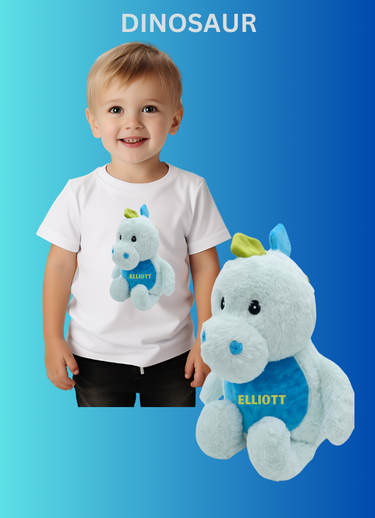 Tummi Bear® Dinosaur & T-Shirt Set – Personalised Gift