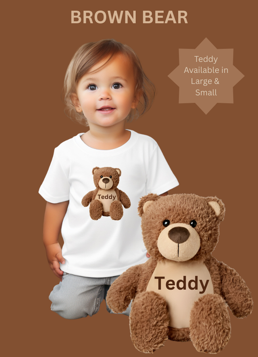 Tummi Bear® Teddy & Matching T-Shirt Set – Personalised