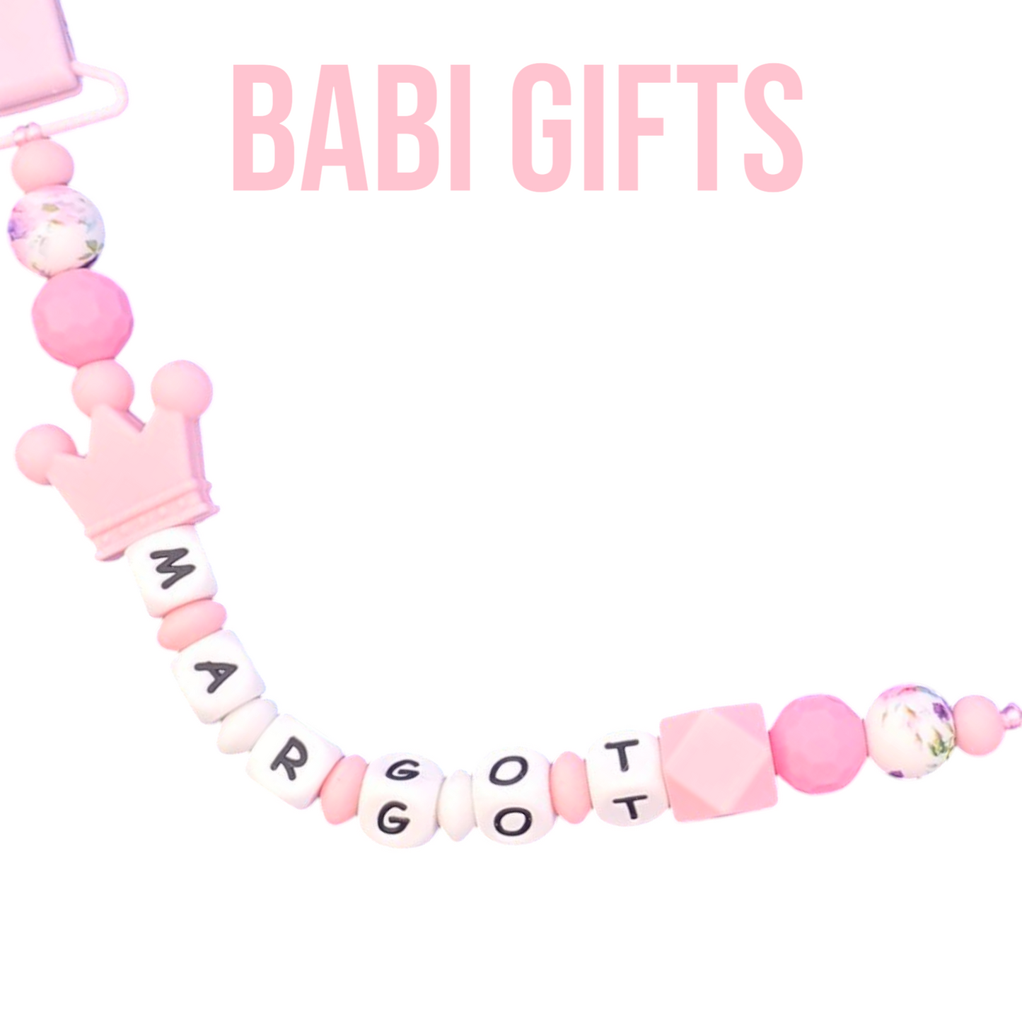 Crown & Butterfly Dummy Clip – Premium Personalised Set