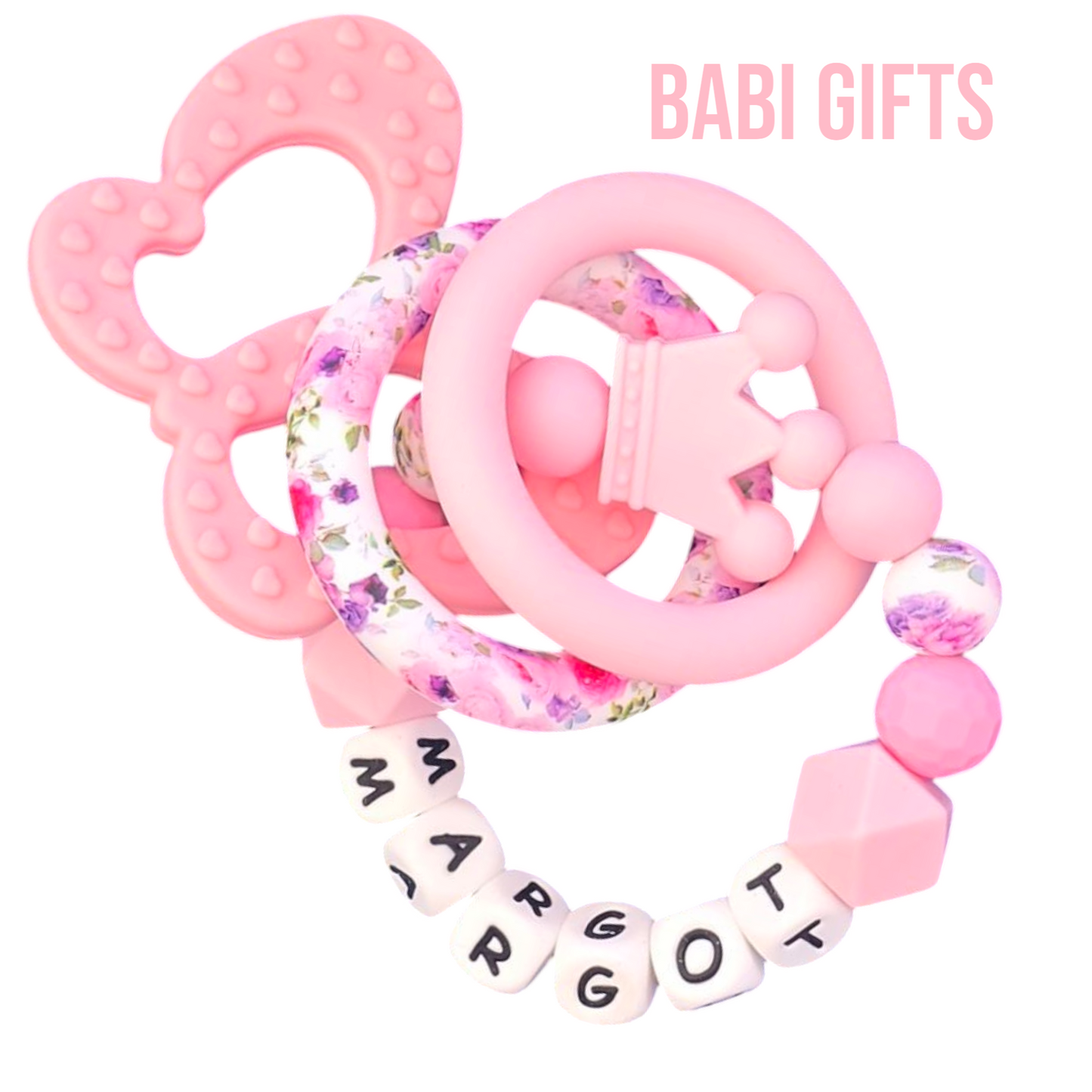 Crown & Butterfly Dummy Clip – Premium Personalised Set