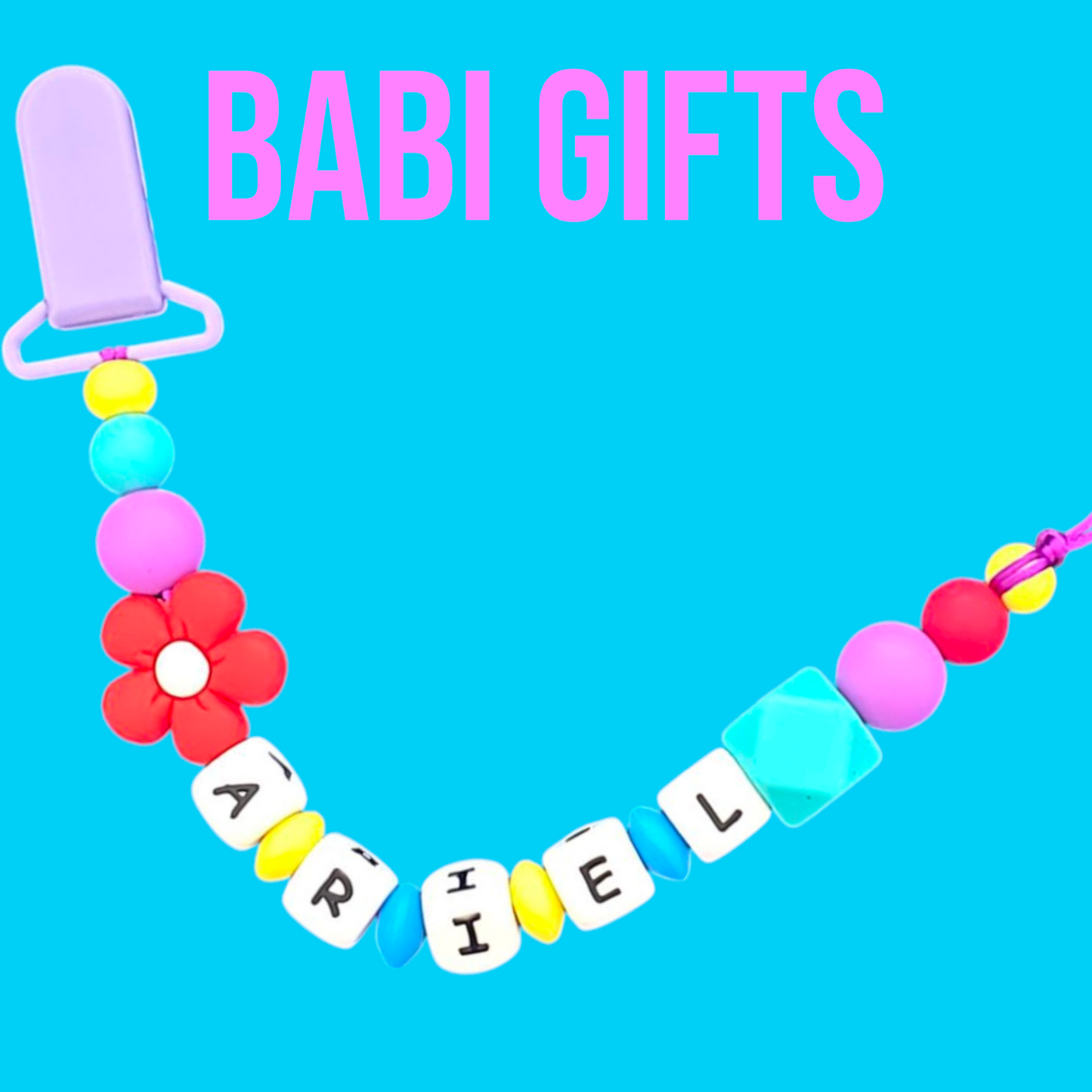 Ariel Dummy Clip & Teether – Rainbow Sea Princess Gift