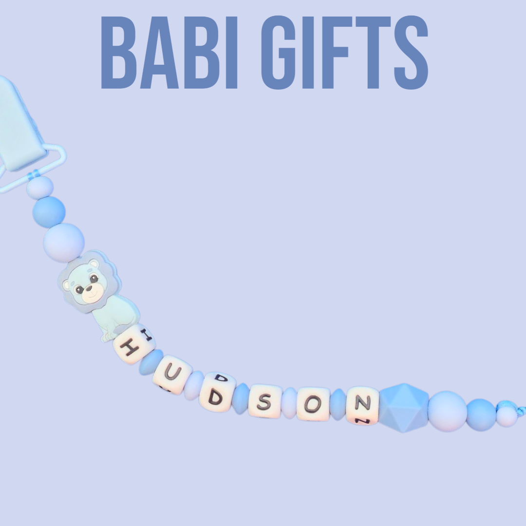 Blue Lion Dummy Clip & Teether – Gentle Baby Boy Gift