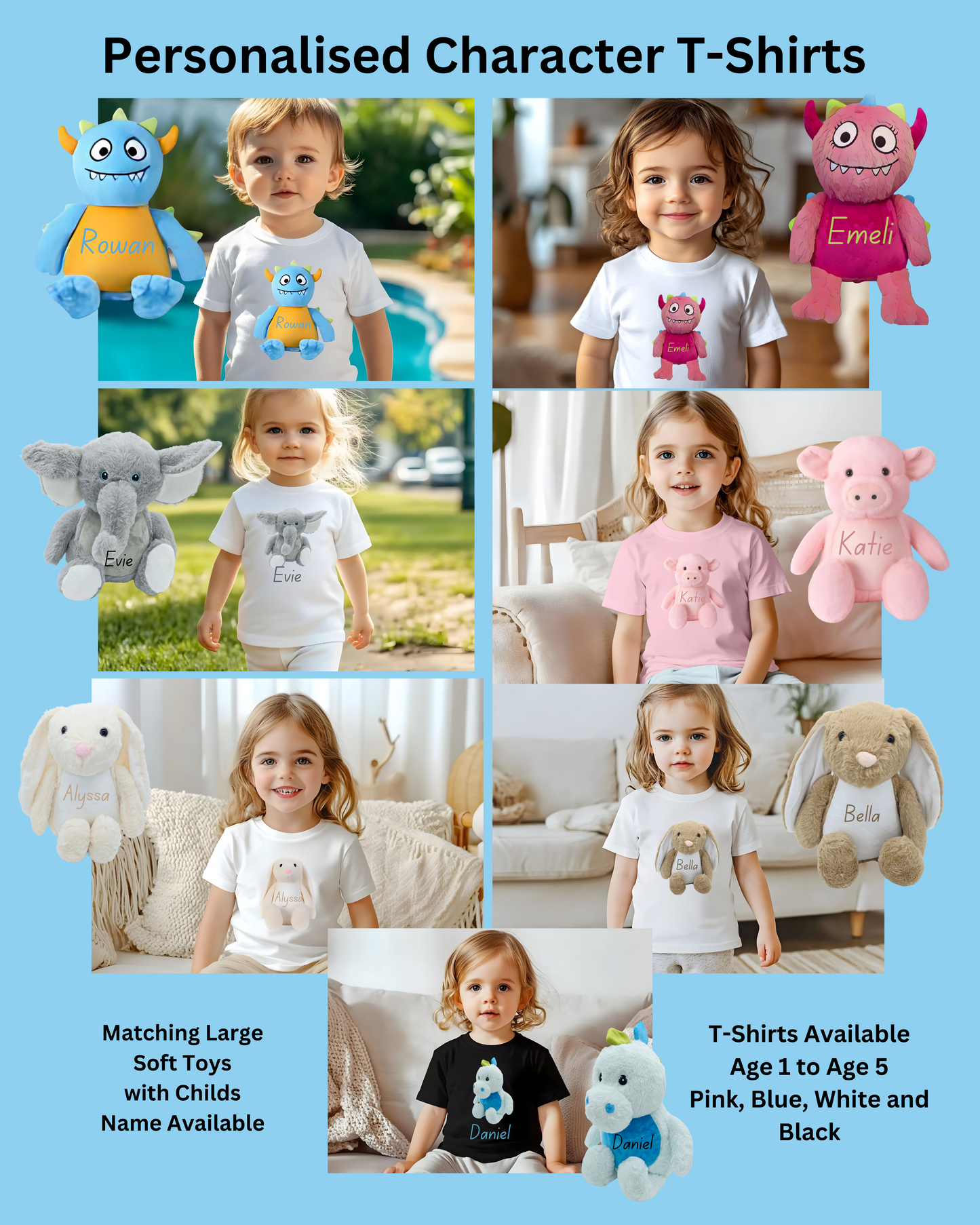 Tummi Bear® Piglet & Matching T-Shirt Set – Personalised