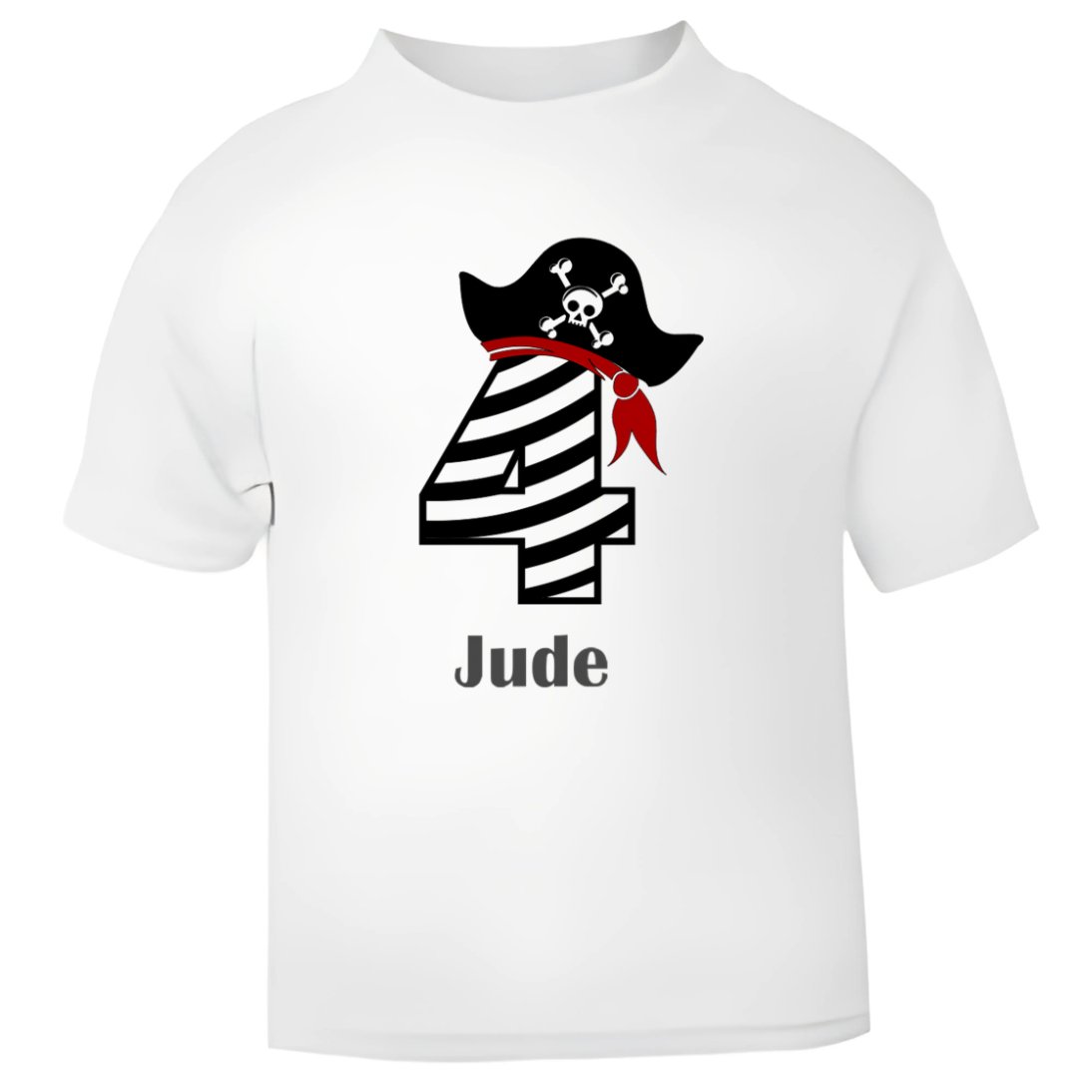 Pirate Birthday T-Shirt – Personalised Name & Age Tee