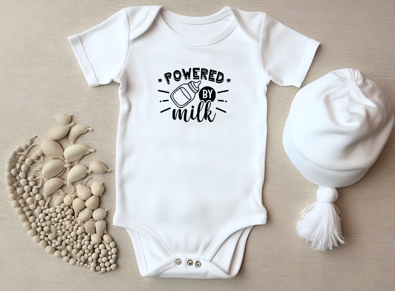 Powered by Milk Baby Body Suit – Personalised