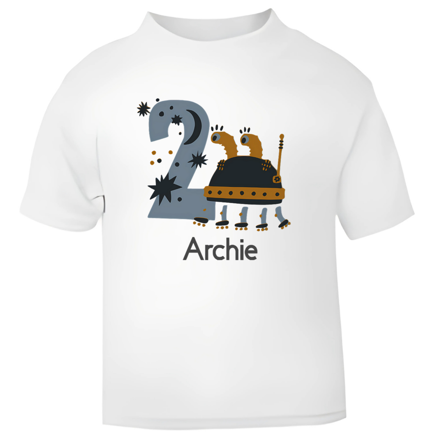 Robot 1st Birthday T-Shirt – Personalised Baby Boy Tee