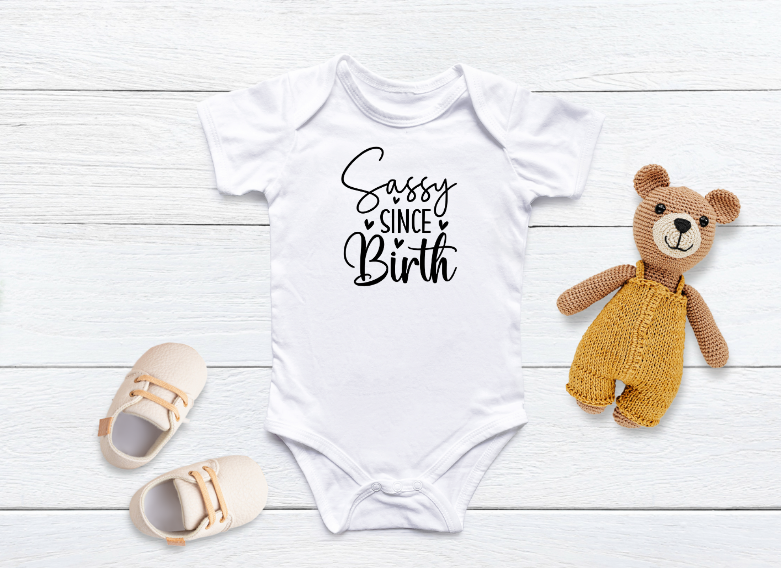 ✨ Sassy Since Birth – Personalised Baby Bodysuit ✨