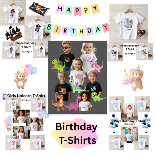 Customised T-Shirts - Children’s Birthday T-Shirts