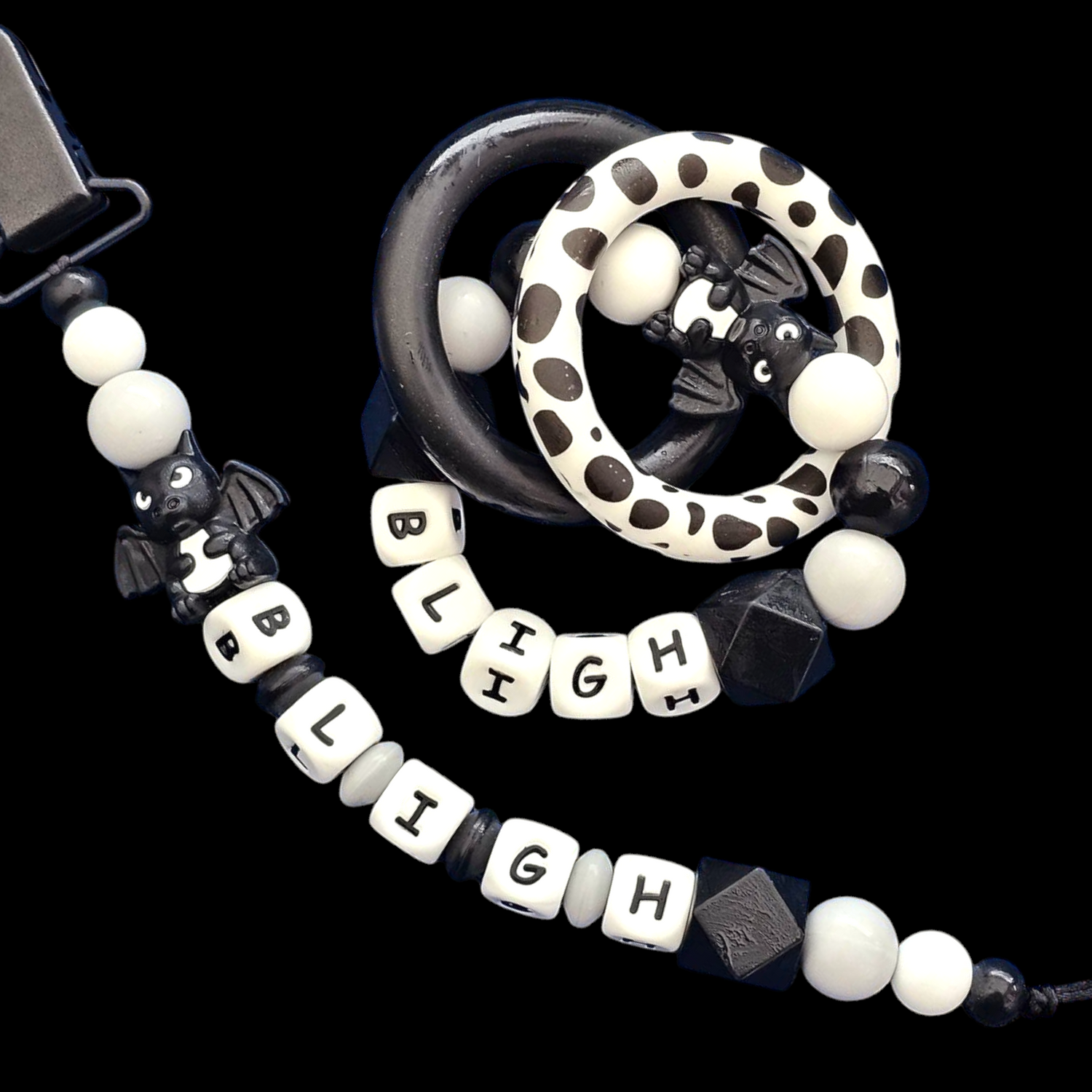 Dummy Clips & Teethers - Black/White