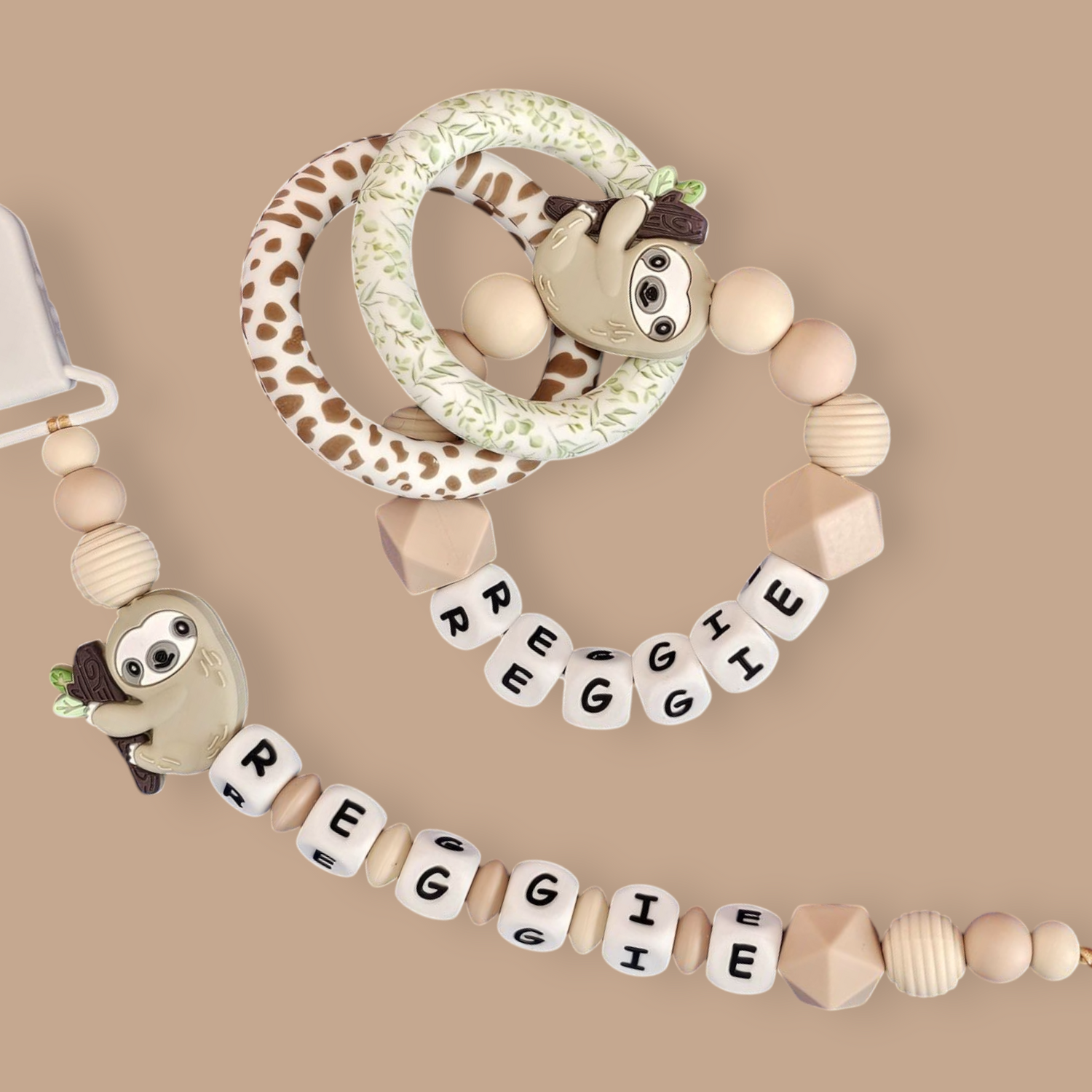 Dummy Clips & Teethers - Natural