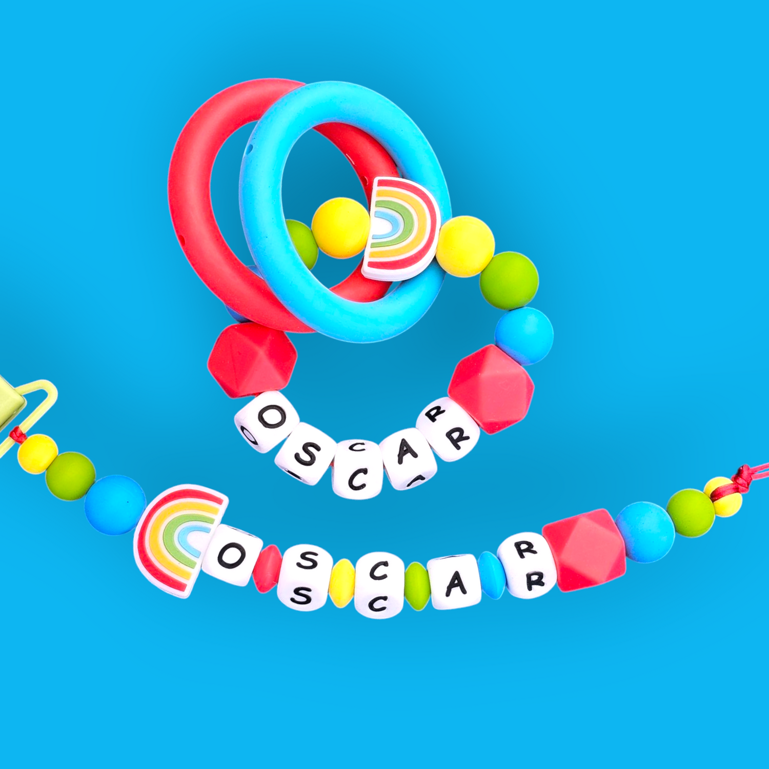 Dummy Clips & Teethers - Rainbow