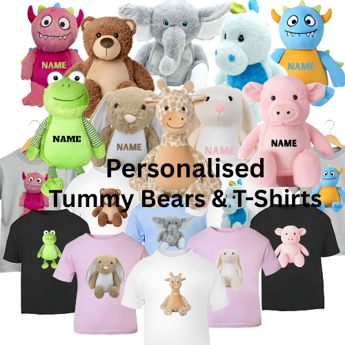 Customised T-Shirts - Personalised Children’s T-Shirts with Soft Toys