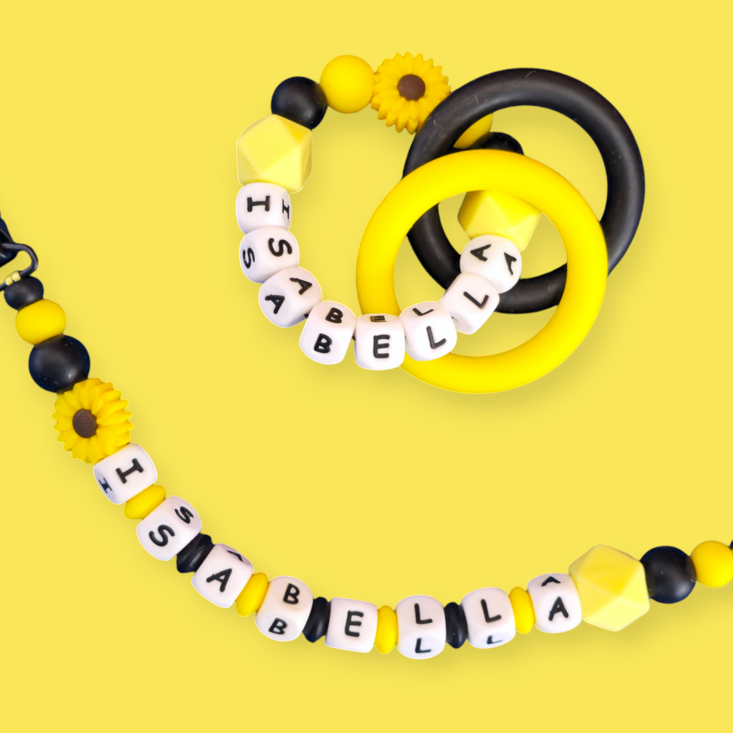 Dummy Clips & Teethers - Yellow