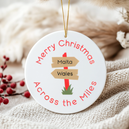 Personalised “My First Christmas As A…” Ceramic Ornament – Custom Name or Role – 2025 Keepsake Decoration
