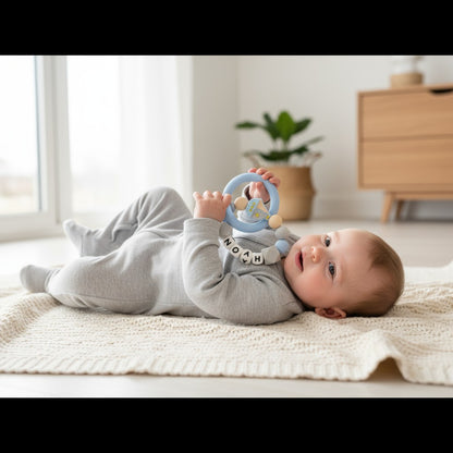 Nautical Blue Dummy Clip – Personalised for Baby Boys