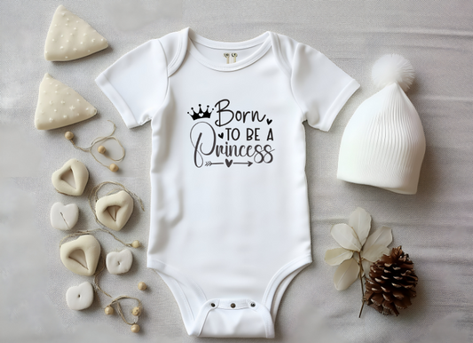 Born to Be a Princess Bodysuit – Personalised Baby Gift