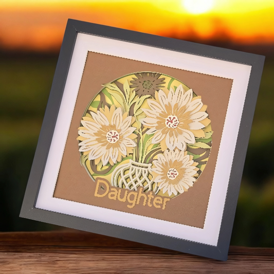 Personalised 3D Floral Picture Frame – Mum, Daughter, Sister or Nana