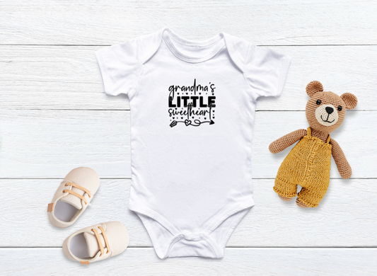 Grandma’s Little Sweetheart Personalised Baby Bodysuit
