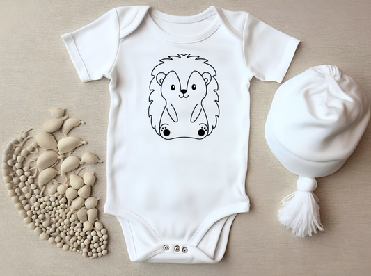 Cute Hedgehog – Personalised Baby Bodysuit
