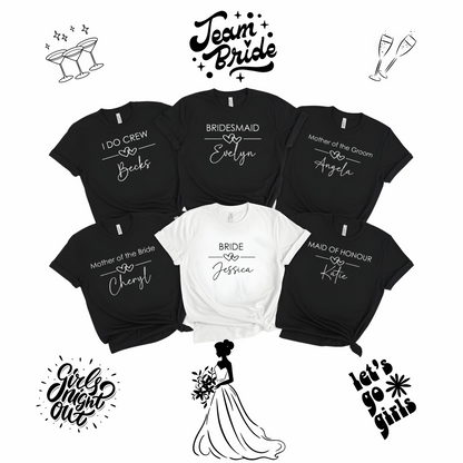 Hen Party T-Shirts – Personalised Bride & Squad Designs