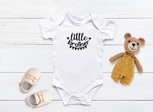 Little Brother Baby Bodysuit – Star & Bunting Design