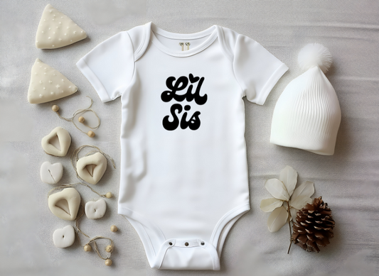 Lil Sis Baby Bodysuit – Bold Retro Style