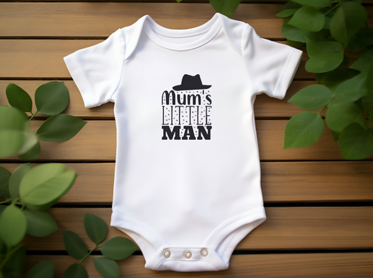 Mum’s Little Man – Personalised Baby Bodysuit