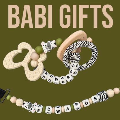 Zebra Safari Dummy Clip – Sage Green Premium Set